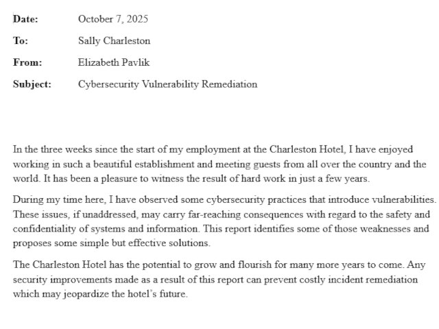 Cybersecurity Report