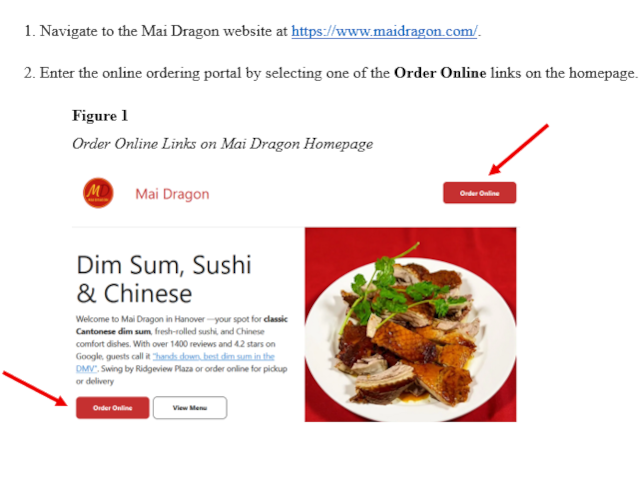 Online Ordering Instructions